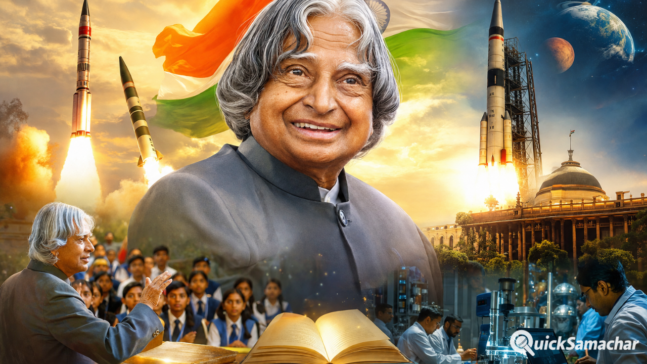 डॉ. एपीजे अब्दुल कलाम की 11वीं पुण्यतिथि: ‘मिसाइल मैन’ के 10 प्रेरणादायक विचार, जो हर युवा को देते हैं नई उड़ान डॉ. एपीजे अब्दुल कलाम की 11वीं पुण्यतिथि: ‘मिसाइल मैन’ के 10 प्रेरणादायक विचार, जो हर युवा को देते हैं नई उड़ान