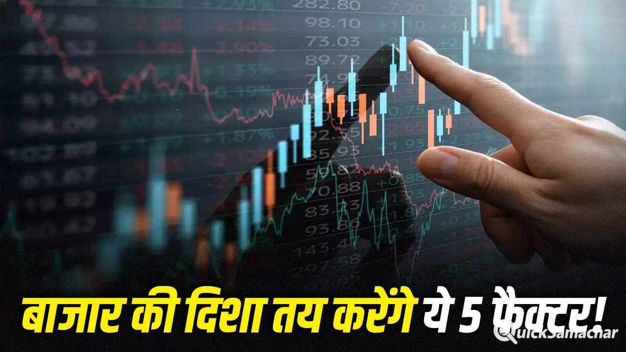 Stock Market: इस हफ्ते भी जारी रहेगी बाजार में तेजी? ये 5 फैक्टर तय करेंगे चाल! Stock Market: इस हफ्ते भी जारी रहेगी बाजार में तेजी? ये 5 फैक्टर तय करेंगे चाल!