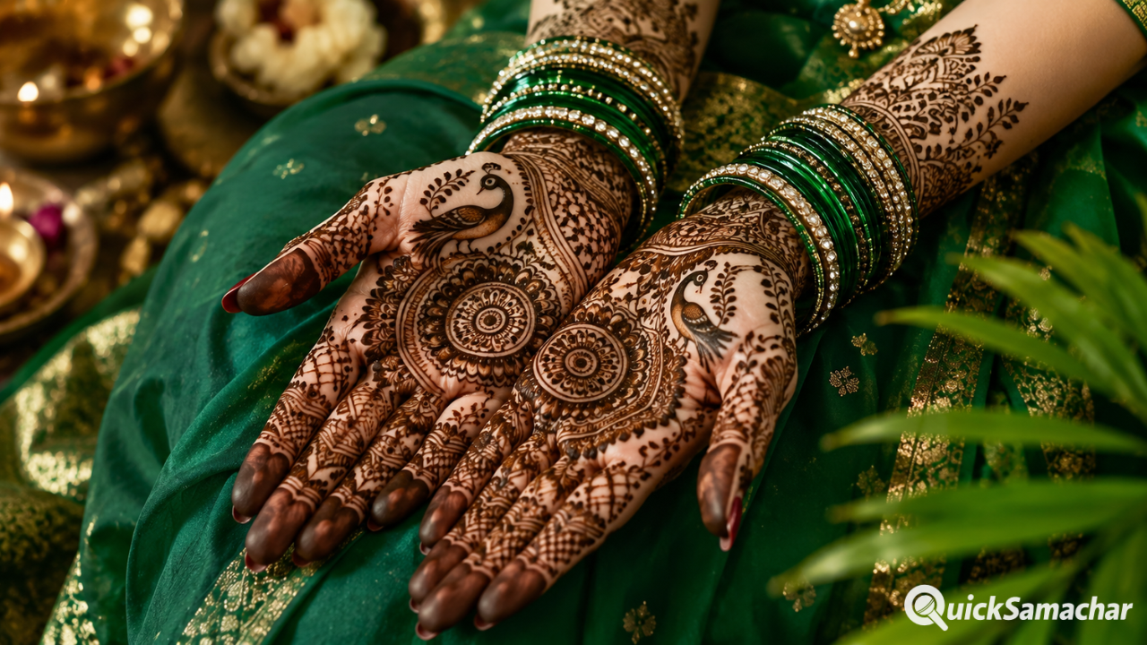 हरियाली तीज पर हाथों में रचाएं खूबसूरत मेहंदी, ये ट्रेंडी डिजाइन देंगी खास लुक हरियाली तीज पर हाथों में रचाएं खूबसूरत मेहंदी, ये ट्रेंडी डिजाइन देंगी खास लुक