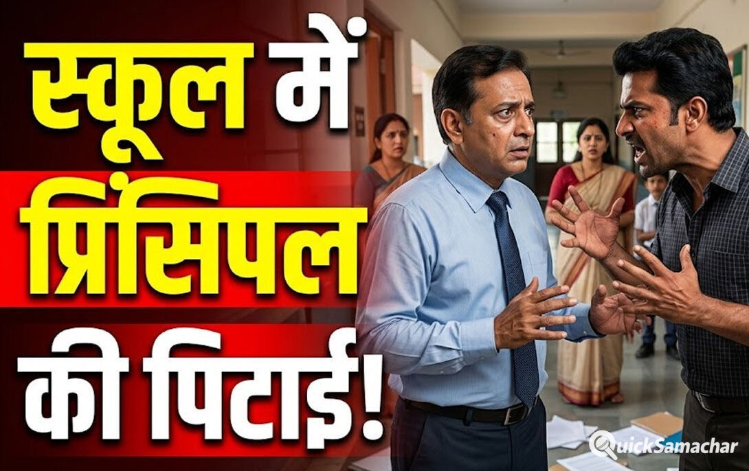 प्रिंसिपल ने छात्रा को मुर्गा बनाया तो पिता ने कर दी पिटाई, स्टाफ के सामने जमकर थप्पड़ बरसाए, शर्ट फाड़ी, स्कूल में की तोड़कर | Gorakhpur Principal News: When the principal made the student stand like a rooster, the father beat her, slapped her in front of the staff, tore her shirt, and broke the school rules.